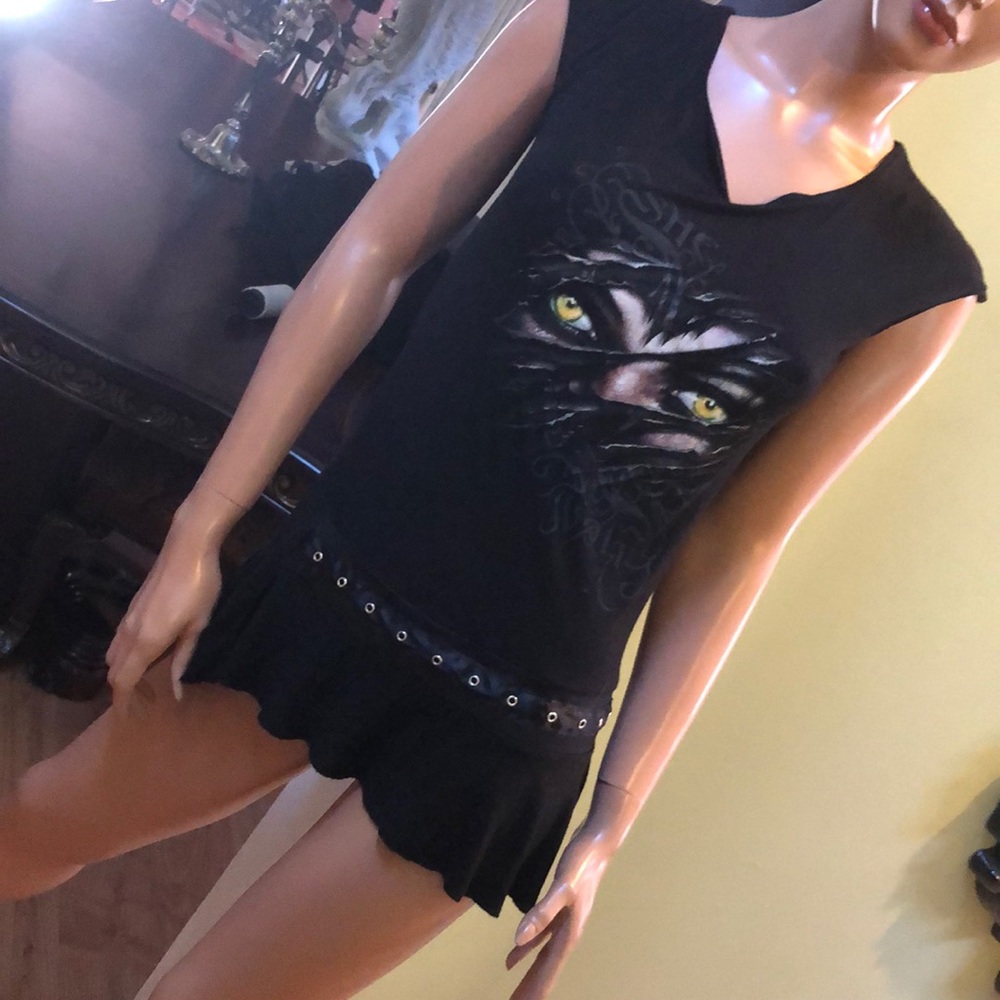 spiral direct SHE WOLF S top studded dress